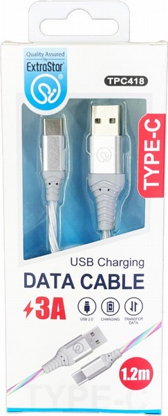 Extrastar Type C Charging Data Cable L/Up 1.2m