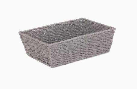 PAPER ROPE TRAY MEDIUM GREY