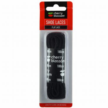 SHOE LACES BLACK FLAT 180CM