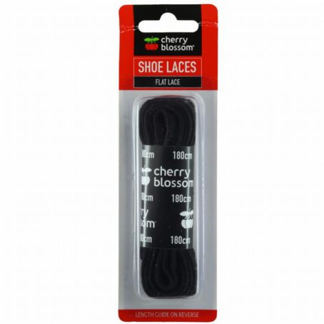 SHOE LACES BLACK FLAT 180CM