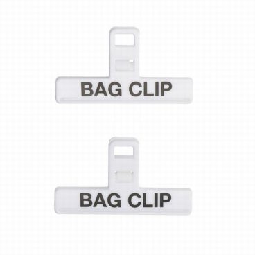 BAG CLIPS WHITE MEDIUM PK2