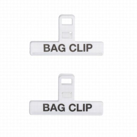 BAG CLIPS WHITE MEDIUM PK2