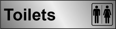 SELF ADHESIVE SIGN - TOILETS