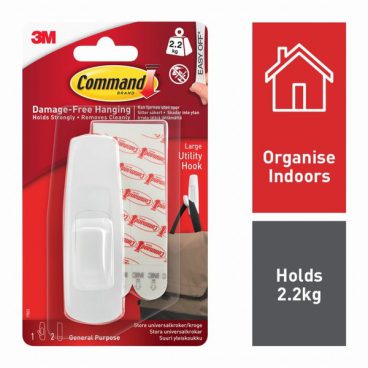 Command Utility Hook 1 Hook, 2 Large Strips