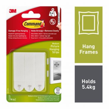 Command Medium White Picture Hanging Strips 4 Sets of Medium St