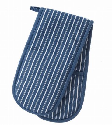 OVEN GLOVE SMITHFIELD DOUBLE BUTCHERS BLUE STRIPE