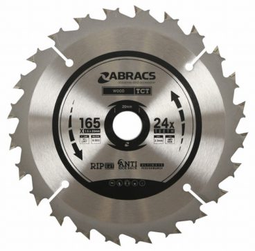 ABRACS TCT SAW BLADES 165MM T24 WOOD