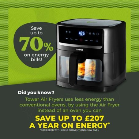 TOWER AIR FRYER VORTXSPACE SAVER 8L - Image 4