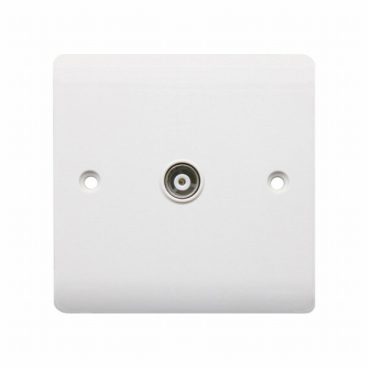 BG – Single Coaxial TV Socket – White