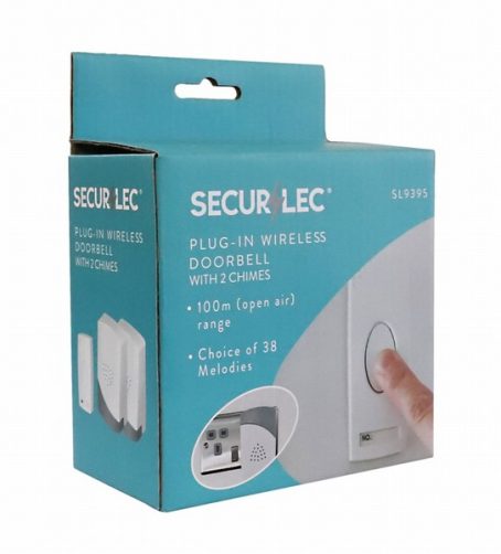 DOORBELL & 2 CHIMES  PLUG-IN WIRELESS SECURLEC - Image 2