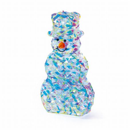 Premier Lit Irid Twist Snowman 20 White LEDs 40cm