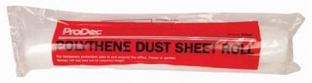 2m x 50m Polythene Dust Sheet Roll - Standard Grade