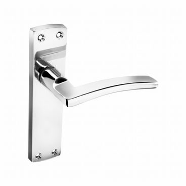 Smiths Architectural Nova Latch Lever On Back Plate CP 168mm x 4