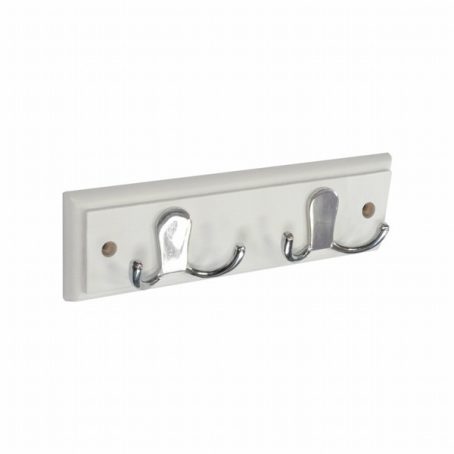HOOK BAR WHITE 2 HOOK CHROME