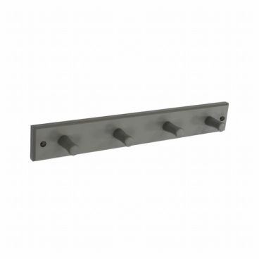 Securit Wood Hook Rail With 4 Hooks Grey