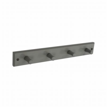 Securit Wood Hook Rail With 4 Hooks Grey