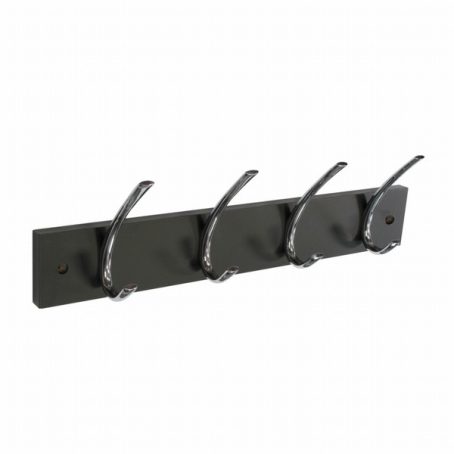HOOK BAR BLACK 4 HOOK CHROME