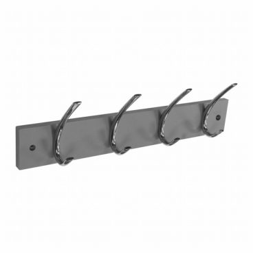 HOOK BAR GREY 4 HOOK CHROME