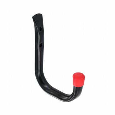 Securit Single Tubular Hook Black 80mm