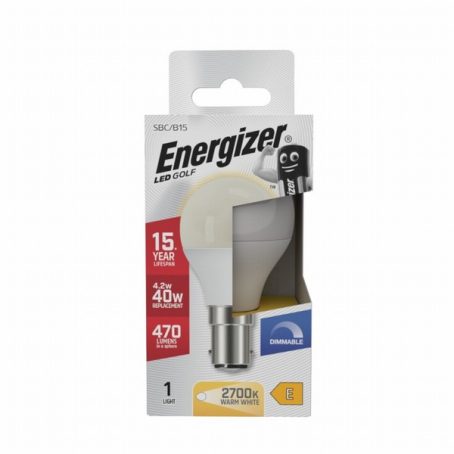 BULB LED GOLF 4.5W (40W) SBC OPAL WARM DIMMABLE ENERGIZER