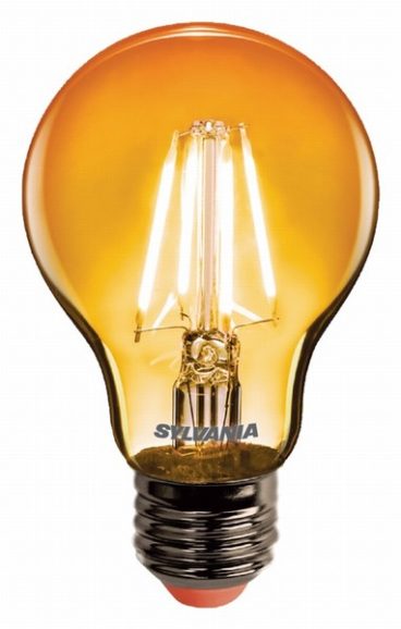 BULB LED GLS 4W ES CLEAR ORANGE SYLVANIA