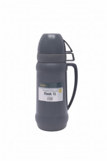 BASIKS FLASK GREY PLASTIC 1L