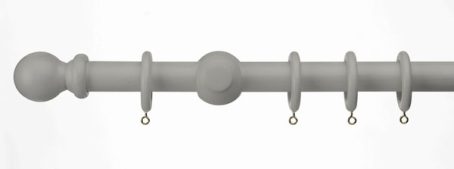 Woodside - Wooden Curtain Pole Grey 1.8M