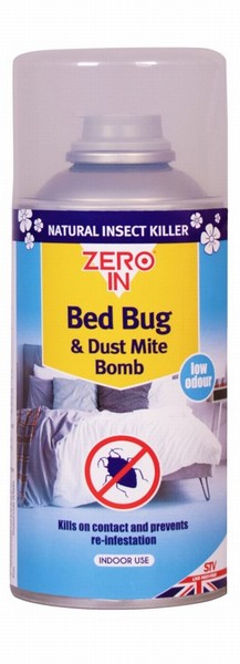 Zero In Bed Bug & Dust Mite Bomb 150ml Aerosol