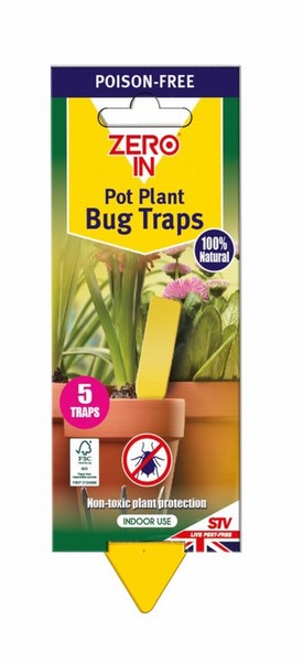 Zero In Pot Plant Bug Traps 5 Pack