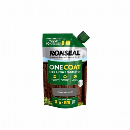 Ronseal One Coat Shed & Fence Refill Pouch 950ml Charcoal Grey