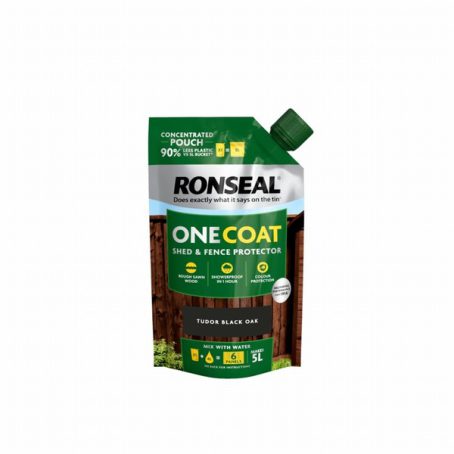 Ronseal One Coat Shed & Fence Refill Pouch 950ml Tudor Black