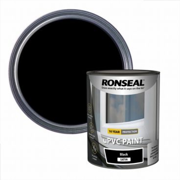 RON UPVC PAINT BLACK SATIN 10YR 750ML