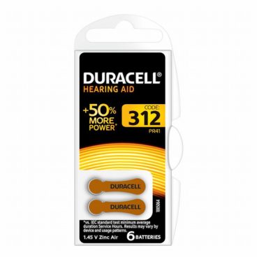BAT D/CELL HEARING AID 312 6PK