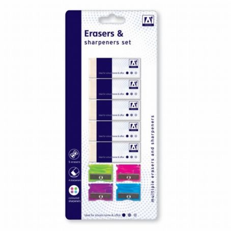 A STAR ERASER & SHARPENER SET