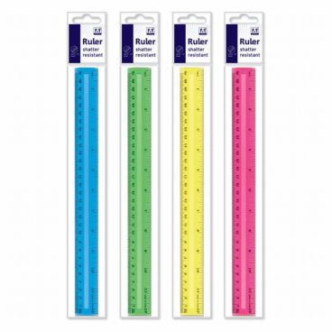 A STAR RULER 12″ ASSORTED COLOURS