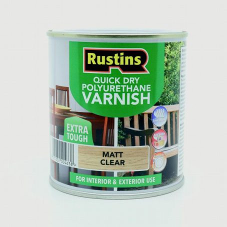Rustins Polyurethane Matt Varnish 500ml Clear
