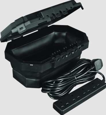 Masterplug – Weatherproof Box & Extention lead – 4Gang 8Metre