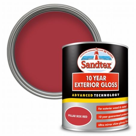 SANDTEX 10YR GLOSS PILLAR BOX RED 750ML