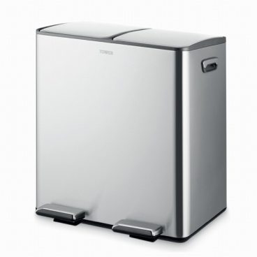 40L Recycling Pedal Bin Tower