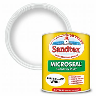 Sandtex Smooth Masonry Paint – Brilliant White 1L