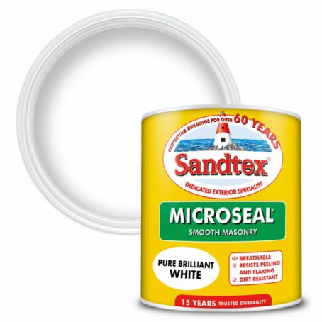 Sandtex Smooth Masonry Paint - Brilliant White 1L