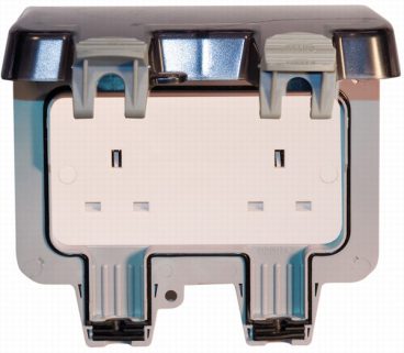 BG – Unswitched Outdoor Socket IP66 – 2 Gang 13Amp
