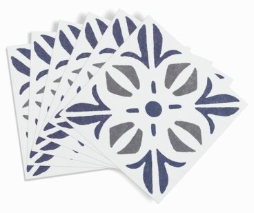 D C FIX SELF ADHESIVE WALL TILE CUBA BLUE 6PK