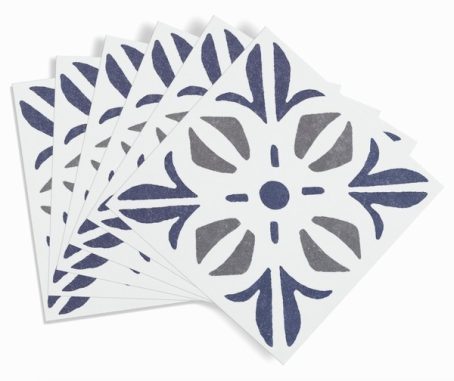 D C FIX SELF ADHESIVE WALL TILE CUBA BLUE 6PK