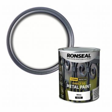 RON DIRECT TO METAL PAINT WHITE GLOSS 750ML