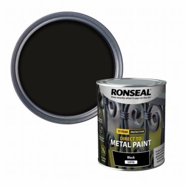 RON DIRECT TO METAL PAINT BLACK SATIN 750ML