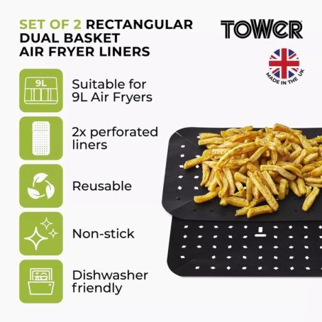 TOWER SILICONE AIR FRYER TRAY 2PK - Image 2