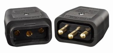 CONNECTOR 3PIN 10A BLACK