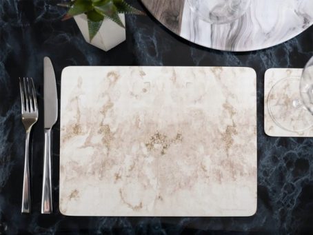 PLACEMATS MARBLE WHITE PK4 - Image 2
