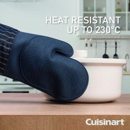 Cuisinart Charcoal Silicone Oven Gloves - Single Oven Mitt - Image 2